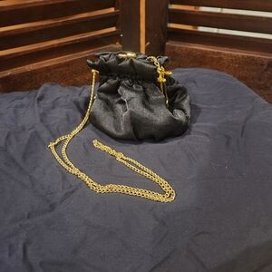 Bechamel Black Mini Bag with Gold Chain